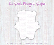 Cookie Cutters - Bear with Bunting Set - 2 Piece Set - Cookie Cutters - The Sweet Designs Shoppe - TSDS - - ALL,Animal,Animals,Animals and Insects,Cookie Cutter,Mini Set,Mini Sets,Promocode,regular sets,set,sets,valentine,valentines