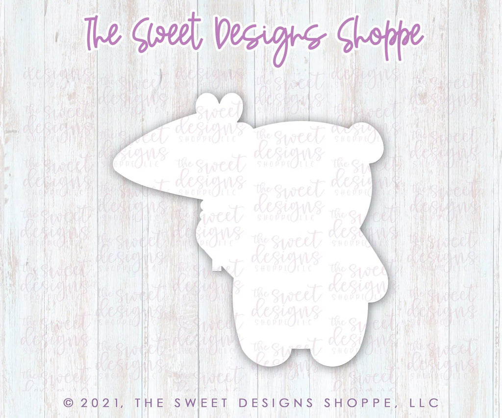 Cookie Cutters - Bear with Flag - Cookie Cutter - The Sweet Designs Shoppe - - ALL, Animal, Animals, Animals and Insects, Baby / Kids, Cookie Cutter, Easter, Easter / Spring, Promocode, valentine, valentines