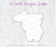 Cookie Cutters - Bear with Flag - Cookie Cutter - The Sweet Designs Shoppe - TSDS - - ALL,Animal,Animals,Animals and Insects,Baby / Kids,Cookie Cutter,Easter,Easter / Spring,Promocode,STL,valentine,valentines