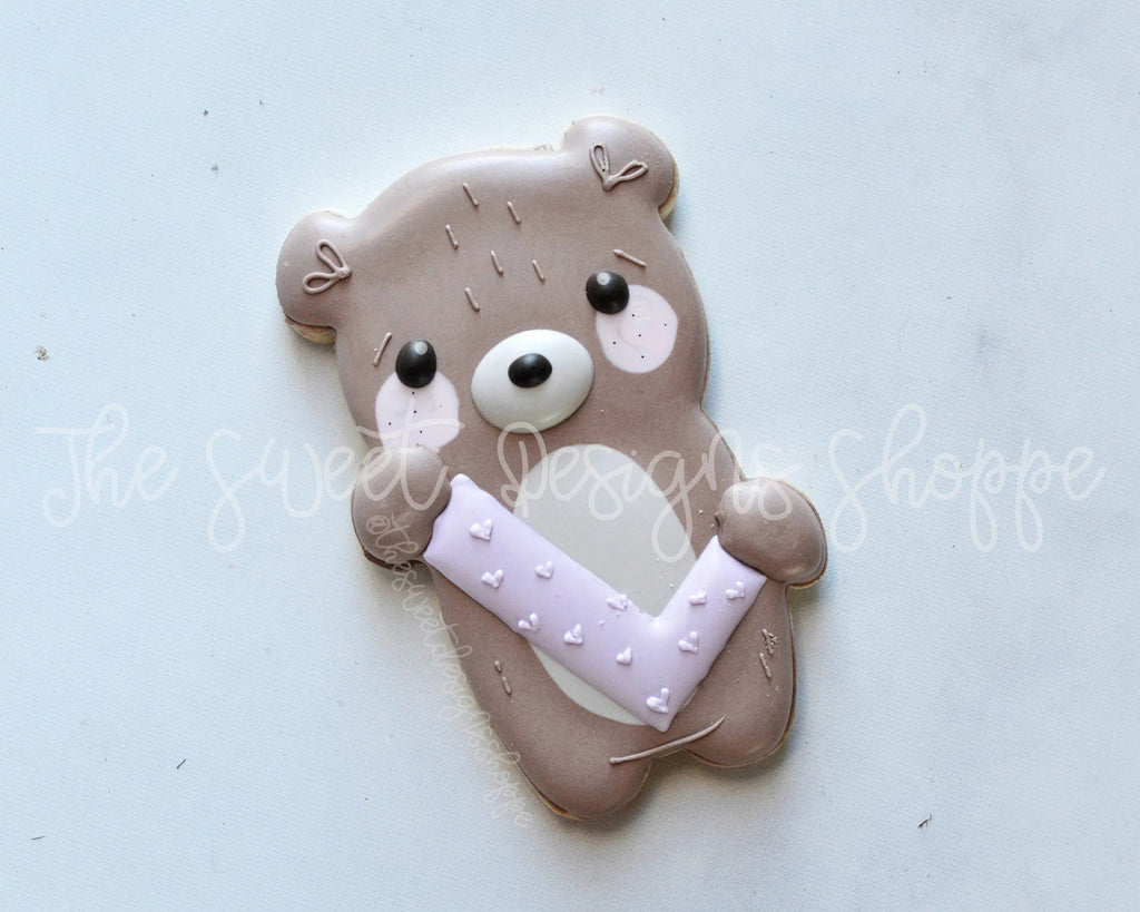 Cookie Cutters - Bear with L - Cookie Cutter - The Sweet Designs Shoppe - TSDS - - ALL,Animal,Animals,Animals and Insects,Cookie Cutter,Easter,Easter / Spring,Promocode,valentine,valentines