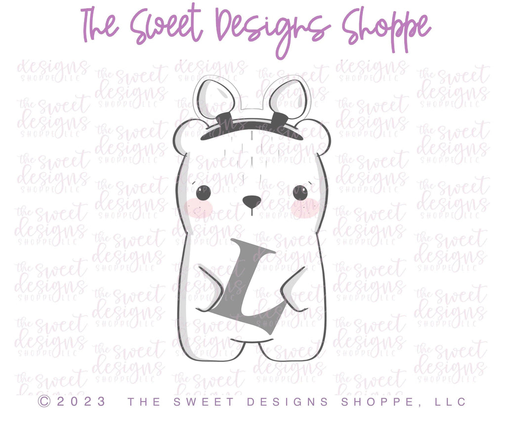 Cookie Cutters - Bear with Light headband - Cookie Cutter - The Sweet Designs Shoppe - TSDS - - ALL,Animal,Animals,Animals and Insects,Christmas,Christmas / Winter,Christmas Cookies,Cookie Cutter,Promocode