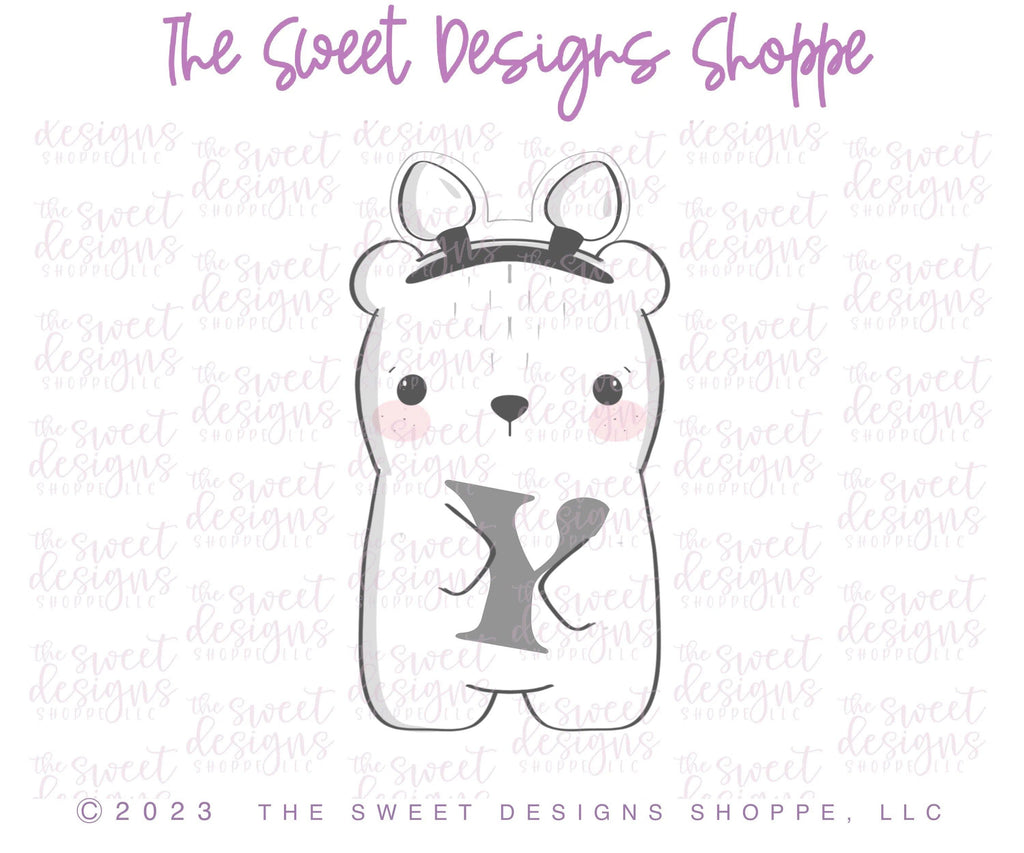 Cookie Cutters - Bear with Light headband - Cookie Cutter - The Sweet Designs Shoppe - TSDS - - ALL,Animal,Animals,Animals and Insects,Christmas,Christmas / Winter,Christmas Cookies,Cookie Cutter,Promocode