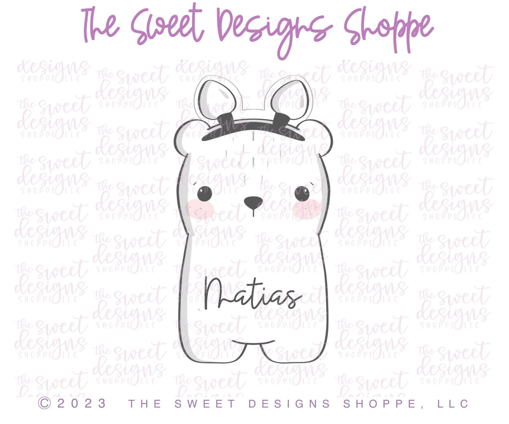 Cookie Cutters - Bear with Light headband - Cookie Cutter - The Sweet Designs Shoppe - TSDS - - ALL,Animal,Animals,Animals and Insects,Christmas,Christmas / Winter,Christmas Cookies,Cookie Cutter,Promocode