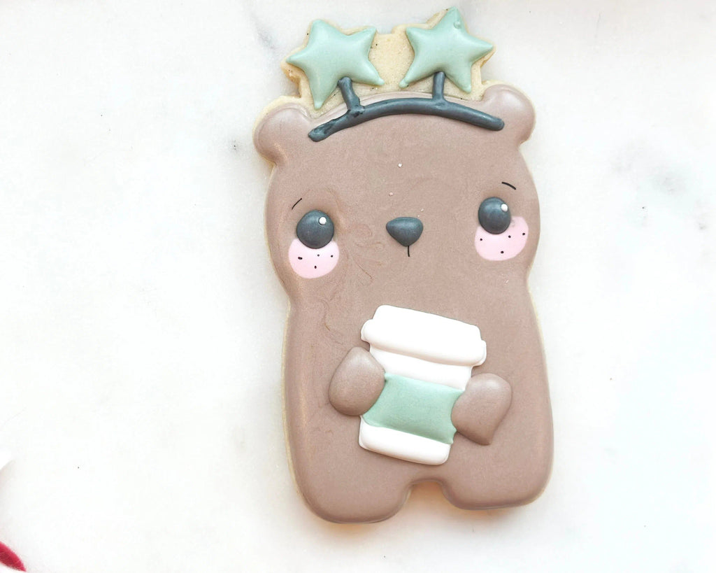 Cookie Cutters - Bear with Star headband - Cookie Cutter - The Sweet Designs Shoppe - TSDS - - ALL,Animal,Animals,Animals and Insects,Christmas,Christmas / Winter,Christmas Cookies,Cookie Cutter,Promocode