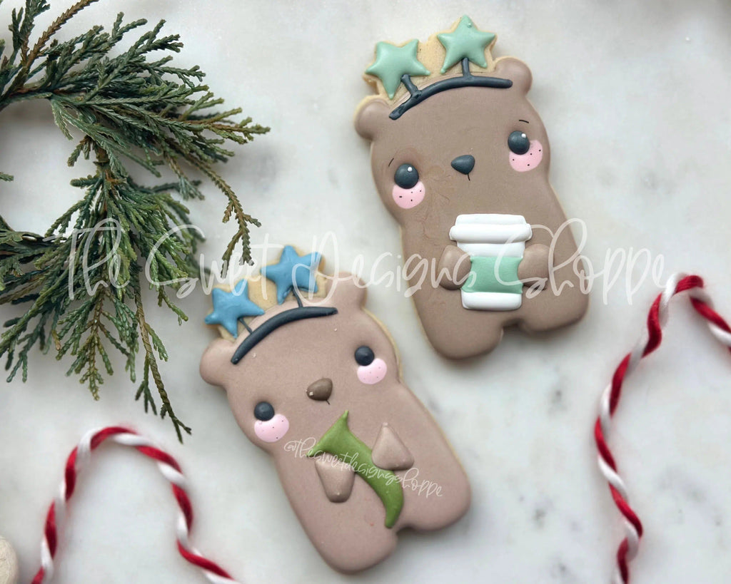 Cookie Cutters - Bear with Star headband - Cookie Cutter - The Sweet Designs Shoppe - - ALL, Animal, Animals, Animals and Insects, Christmas, Christmas / Winter, Christmas Cookies, Cookie Cutter, Promocode