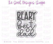 Cookie Cutters - Beary Best DAD Cookie Cutters Set - Set of 2 - Cookie Cutters - The Sweet Designs Shoppe - TSDS - - ALL,Animal,Animals,Animals and Insects,Cookie Cutter,dad,Father,father's day,grandfather,Lady MilkStache,LadyMilkStache,Lettering,Mini Sets,Plaque,Plaques,PLAQUES HANDLETTERING,Promocode,regular sets,set,STL,text