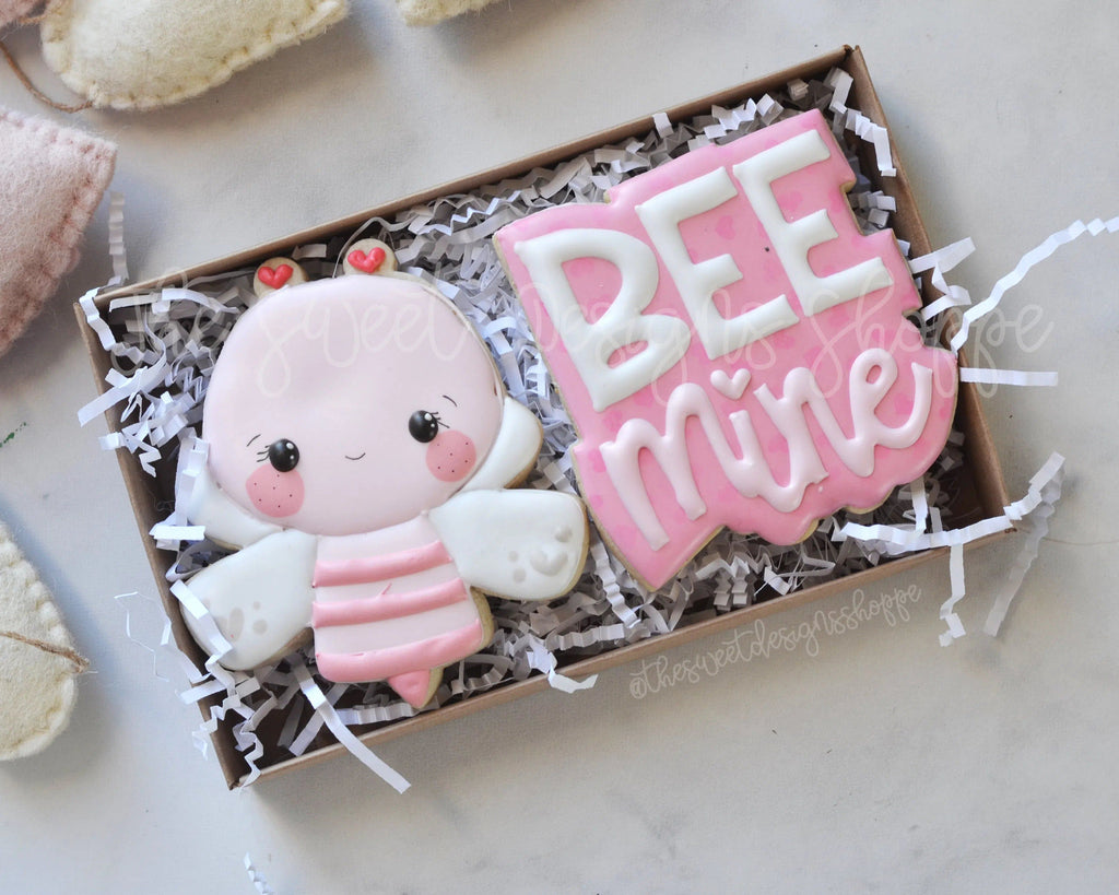 Cookie Cutters - Bee and Bee Mine Modern Plaque Set - 2 Piece Set - Cookie Cutters - The Sweet Designs Shoppe - TSDS - - ALL,Cookie Cutter,Food,Food and Beverage,Food beverages,I CHEWS you Plaque,Mini Set,Mini Sets,Promocode,regular sets,set,sets,STL,valentine,valentines