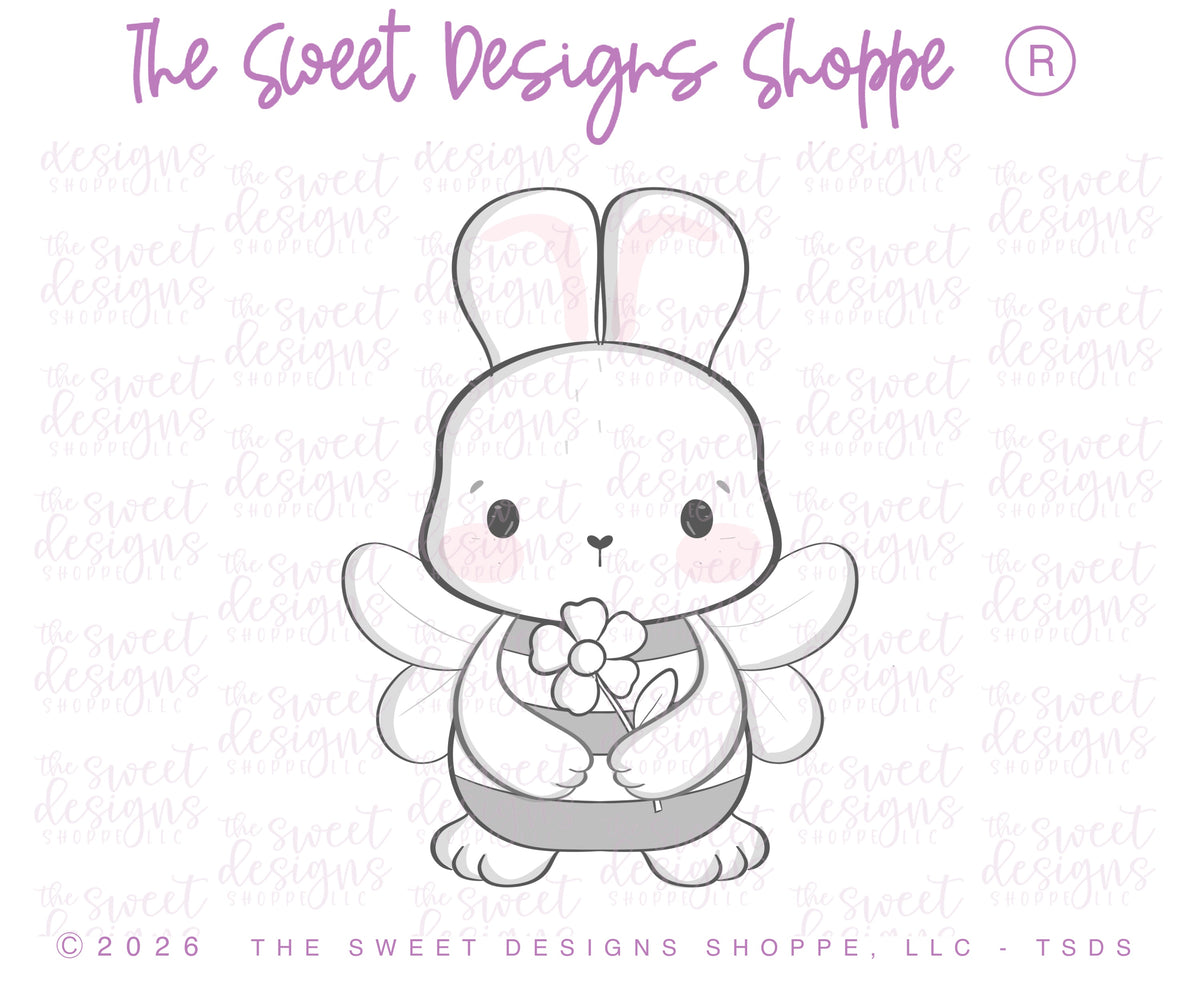 Cookie Cutters - Bee Bunny - Cookie Cutter - The Sweet Designs Shoppe - TSDS - - ALL,Animal,Animals,Animals and Insects,Baby / Kids,Cookie Cutter,Easter,Easter / Spring,kids,Kids / Fantasy,Promocode,STL