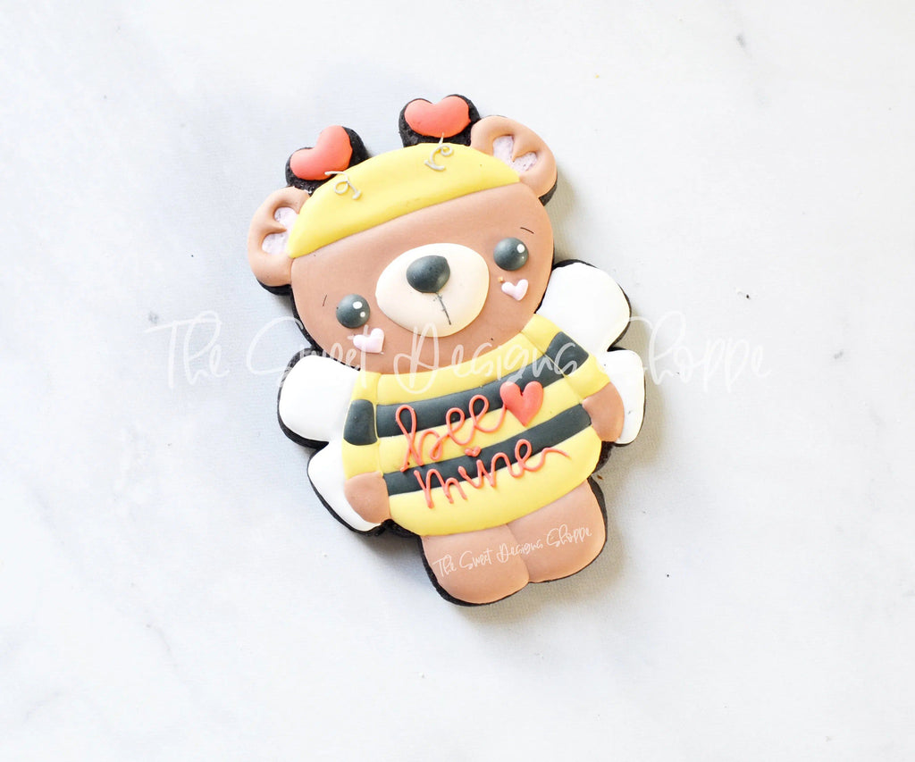 Cookie Cutters - Bee Mine Bear - Cookie Cutter - The Sweet Designs Shoppe - TSDS - - ALL,Animal,Animals,Animals and Insects,Cookie Cutter,Promocode,valentine,valentines,Wobbly