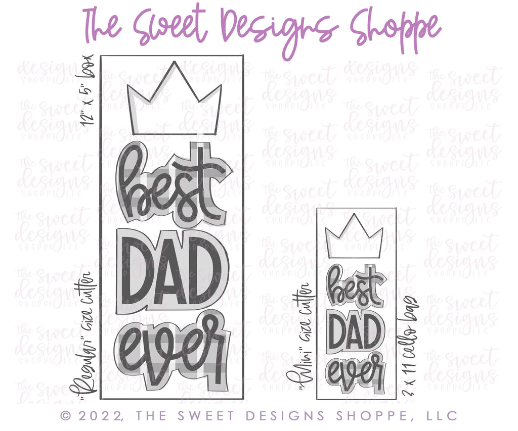 Cookie Cutters - Best Dad Ever Crown Set - Set of 4 - Cookie Cutters - Sweet Designs Shoppe - - ALL, Cookie Cutter, dad, Father, father's day, grandfather, Mini Sets, Promocode, regular sets, set