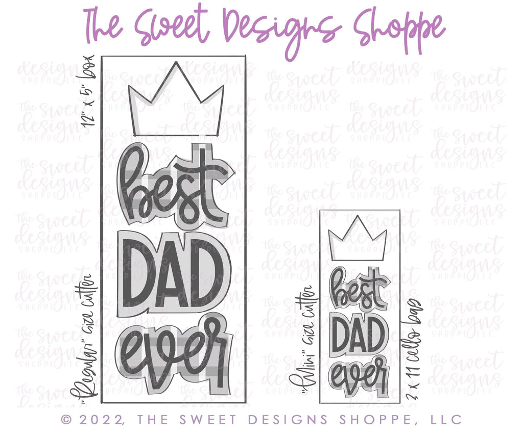 Cookie Cutters - Best Dad Ever Crown Set - Set of 4 - Cookie Cutters - The Sweet Designs Shoppe - - ALL, Cookie Cutter, dad, Father, father's day, grandfather, Mini Sets, Promocode, regular sets, set