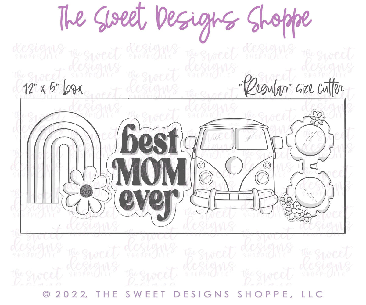 Cookie Cutters - Best Mom Ever Groovy Set - Set of 4 - Cookie Cutters - The Sweet Designs Shoppe - TSDS - - ALL,Cookie Cutter,groovy,Mini Sets,MOM,mother,Mothers Day,Promocode,regular sets,set