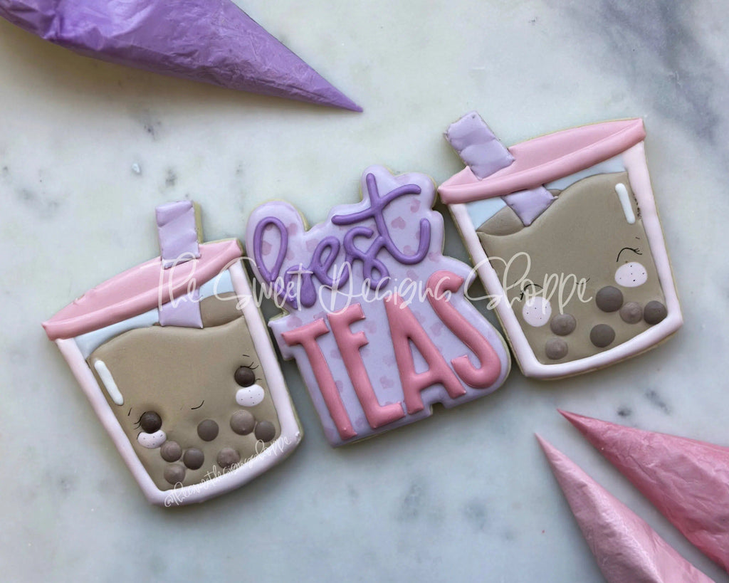 Cookie Cutters - BestTEAS Set - Set of 2 - Cookie Cutters - The Sweet Designs Shoppe - - ALL, Cookie Cutter, Food, Food beverages, Fruits and Vegetables, Mini Sets, Plaque, Plaques, PLAQUES HANDLETTERING, Promocode, regular sets, set, valentine, valentines, Vegetable