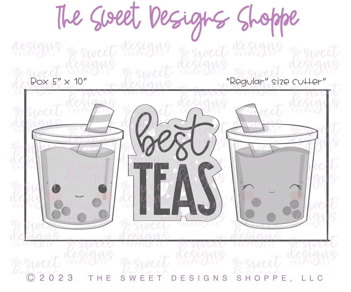 Cookie Cutters - BestTEAS Set - Set of 2 - Cookie Cutters - The Sweet Designs Shoppe - TSDS - - ALL,Cookie Cutter,Food,Food beverages,Fruits and Vegetables,Mini Sets,Plaque,Plaques,PLAQUES HANDLETTERING,Promocode,regular sets,set,valentine,valentines,Vegetable