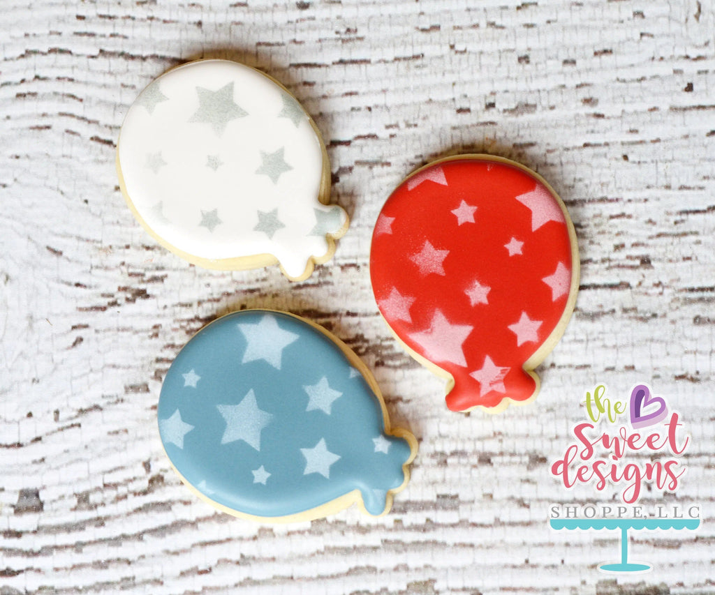 Cookie Cutters - Birthday Balloon v2- Cookie Cutter - The Sweet Designs Shoppe - - 4th, 4th July, 4th of July, ALL, Balloon, Birthday, celebration, Cookie Cutter, fourth of July, Independence, Party, Patriotic, Promocode, USA