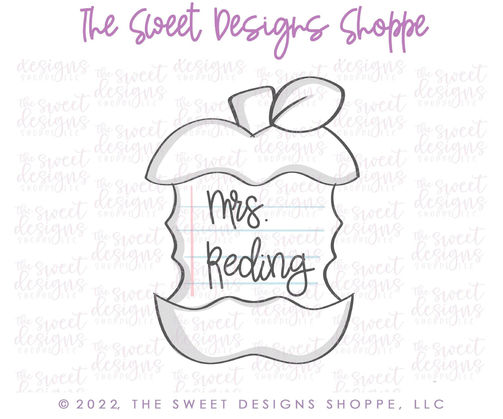 Cookie Cutters - Bitten Apple - Cookie Cutter - The Sweet Designs Shoppe - - ALL, back to school, Cookie Cutter, Food, Food and Beverage, Food beverages, fruits, Fruits and Vegetables, Grad, graduations, Plaque, Plaques, Promocode, School, School / Graduation, School Bus, school supplies, teacher, teacher appreciation