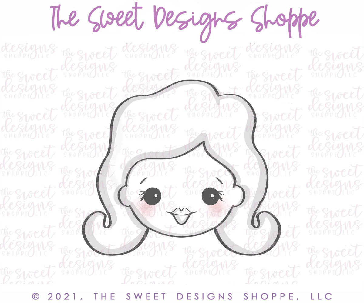 Cookie Cutters - Blonde Witch Face - Cookie Cutter - The Sweet Designs Shoppe - TSDS - - ALL,Cookie Cutter,halloween,kids,Kids / Fantasy,Promocode,STL,wobble