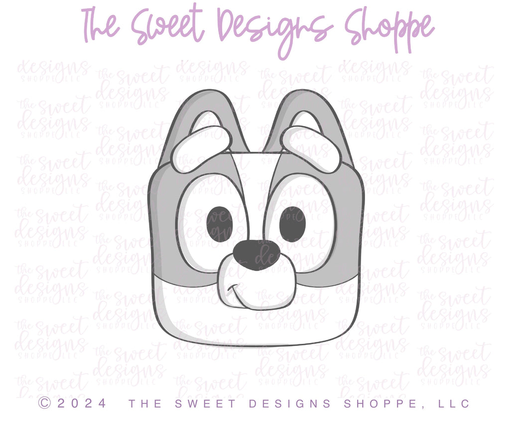 Cookie Cutters - Blue Puppy Face - Cookie Cutter - The Sweet Designs Shoppe - TSDS - - ALL,Animal,Animals,Animals and Insects,Cookie Cutter,dog,Promocode,STL,valentine,Valentines