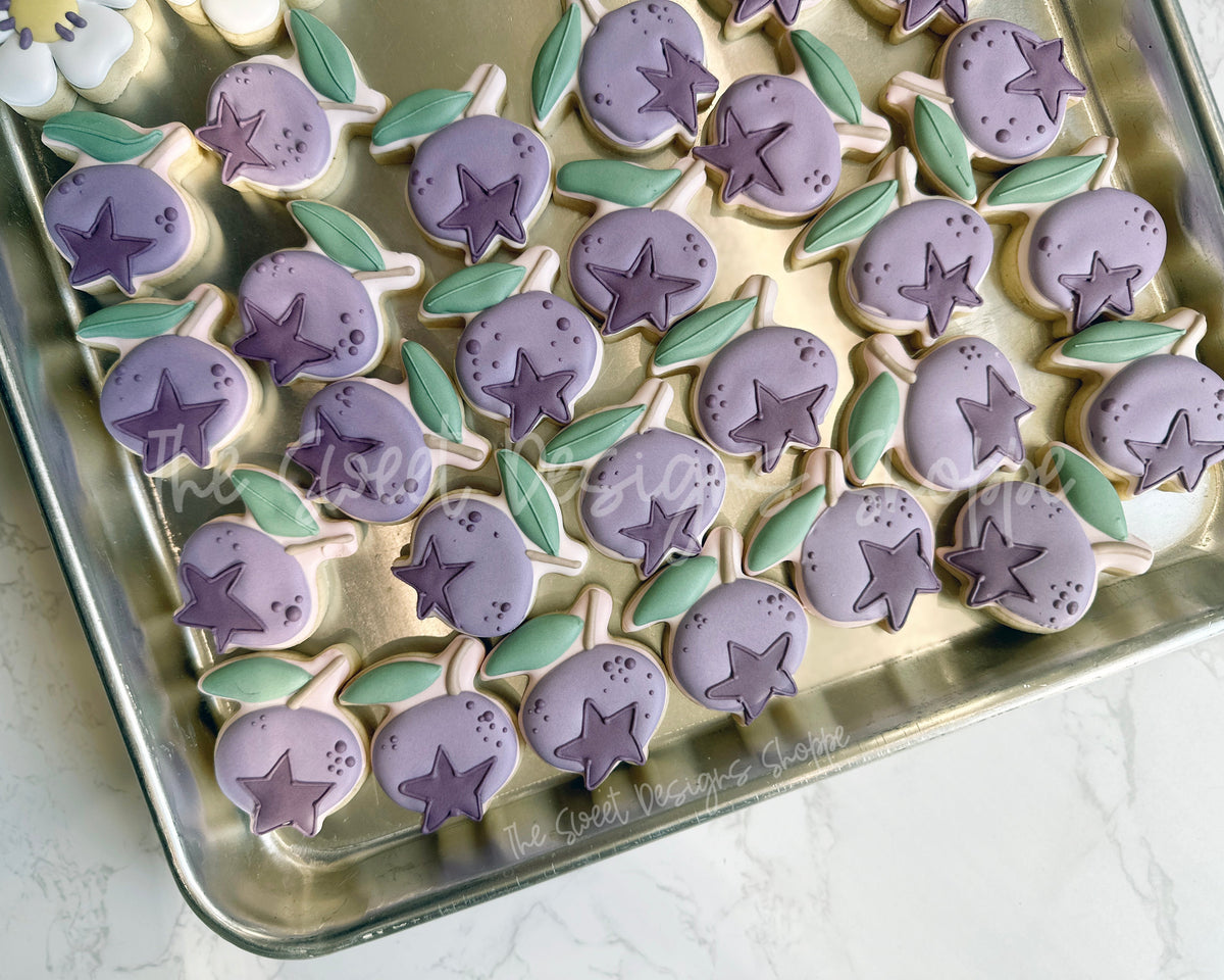Cookie Cutters - Blueberry with Leaf - Cookie Cutter - The Sweet Designs Shoppe - TSDS - - ALL,blueberry,Cookie Cutter,Food,Food and Beverage,Food beverages,fruit,fruits,Promocode,School,School / Graduation,STL,summer