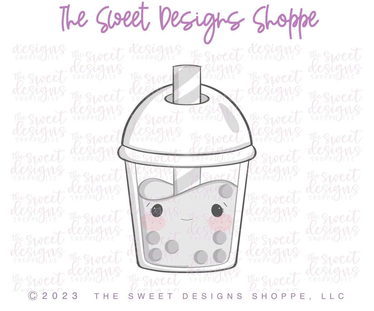 Cookie Cutters - Bobba Tea with Lid - Cookie Cutter - The Sweet Designs Shoppe - TSDS - - ALL,bobba tea,Cookie Cutter,Food,Food & Beverages,Food and Beverage,Promocode,tea,Valentines