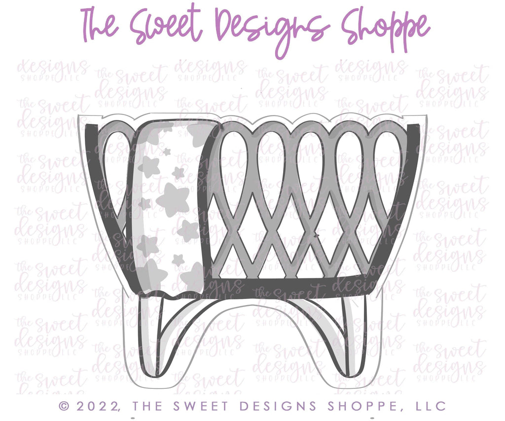 Cookie Cutters - Boho Baby Crib - Cookie Cutter - The Sweet Designs Shoppe - - Accesories, Accessories, accessory, ALL, Baby, Baby / Kids, Baby Bib, Baby Dress, baby shower, Baby Swaddle, baby toys, Cookie Cutter, Promocode