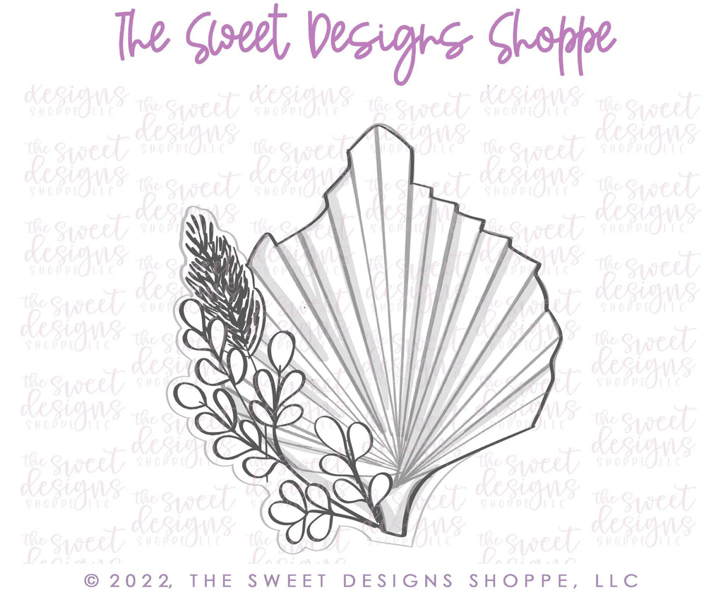 Cookie Cutters - Boho Floral Palm - Cookie Cutter - The Sweet Designs Shoppe - TSDS - - ALL,Cookie Cutter,Flower,Luau,Nature,Promocode,STL,summer,Trees Leaves and Flowers,Tropical,Wedding