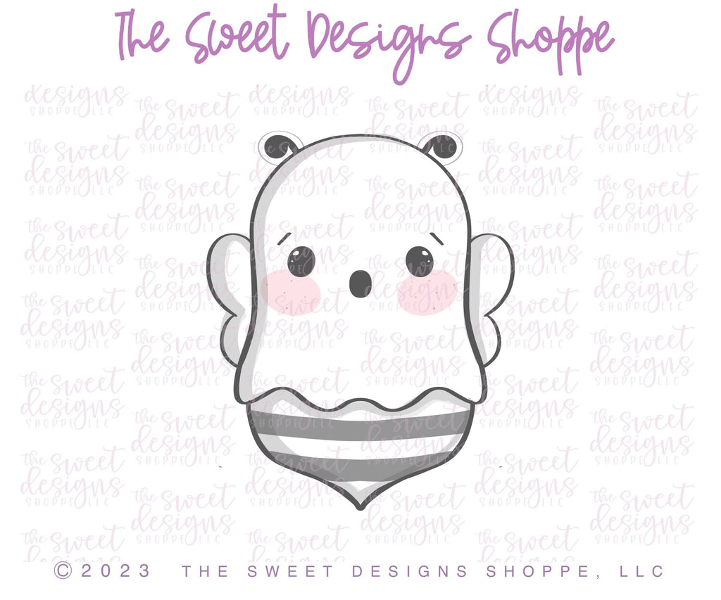 Cookie Cutters - BOO-bee Ghost - Cookie Cutter - The Sweet Designs Shoppe - - ALL, Boo, Cookie Cutter, Fall / Halloween, Ghost, halloween, Promocode