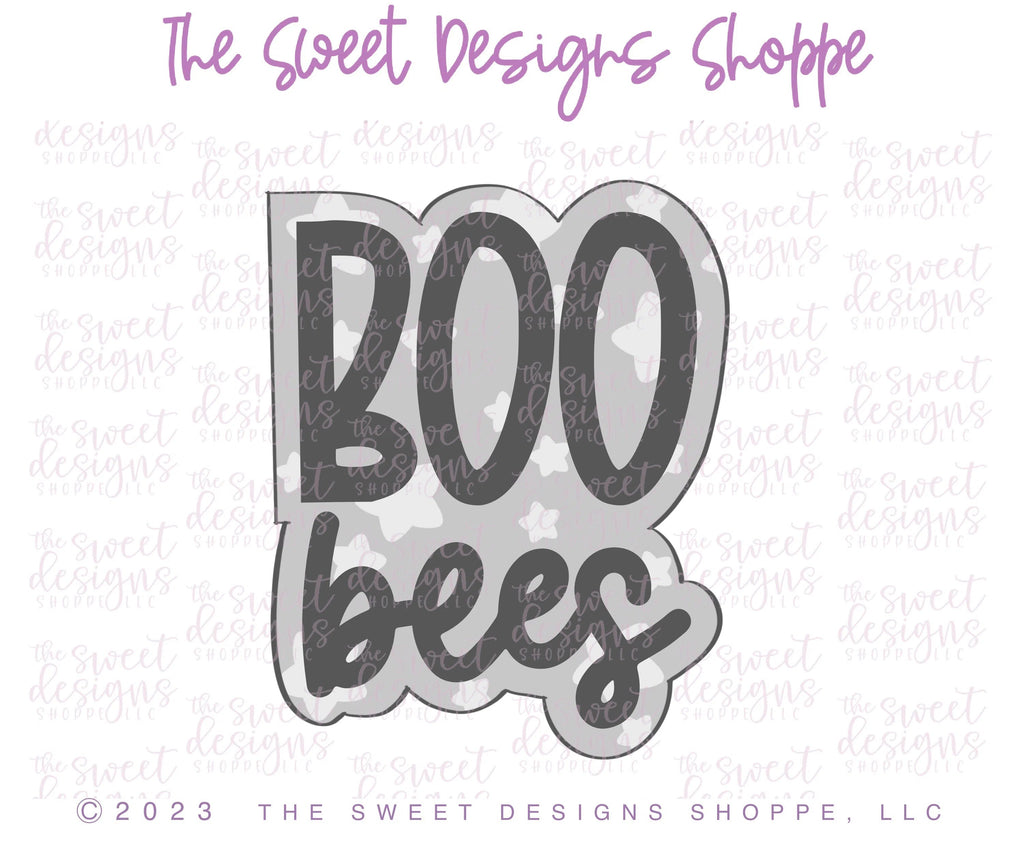Cookie Cutters - BOO-bees Plaque - Cookie Cutter - Sweet Designs Shoppe - - ALL, Cookie Cutter, Fall / Halloween, halloween, handlettering, Plaque, Plaques, PLAQUES HANDLETTERING, Promocode