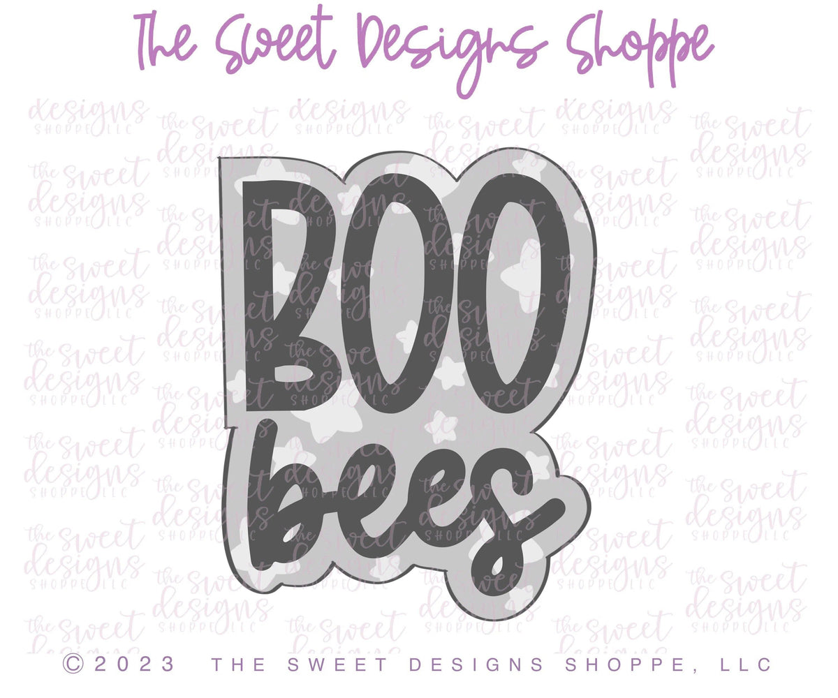 Cookie Cutters - BOO-bees Plaque - Cookie Cutter - The Sweet Designs Shoppe - TSDS - - ALL,Cookie Cutter,Fall / Halloween,halloween,handlettering,Plaque,Plaques,PLAQUES HANDLETTERING,Promocode,STL