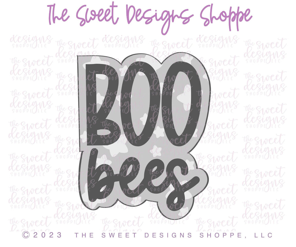 Cookie Cutters - BOO-bees Plaque - Cookie Cutter - The Sweet Designs Shoppe - TSDS - - ALL,Cookie Cutter,Fall / Halloween,halloween,handlettering,Plaque,Plaques,PLAQUES HANDLETTERING,Promocode