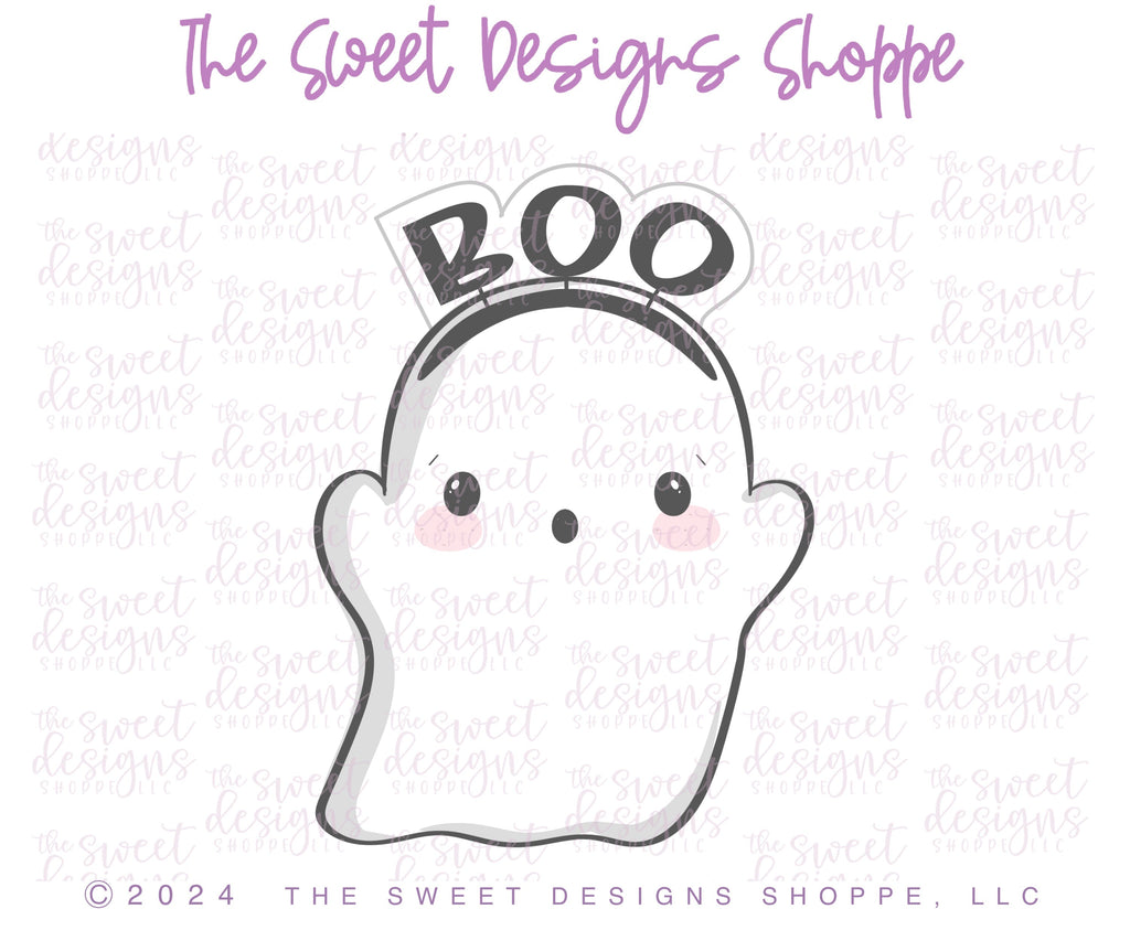 Cookie Cutters - Boo Headband Ghost - Cookie Cutter - The Sweet Designs Shoppe - - ALL, Cookie Cutter, halloween, new, Promocode