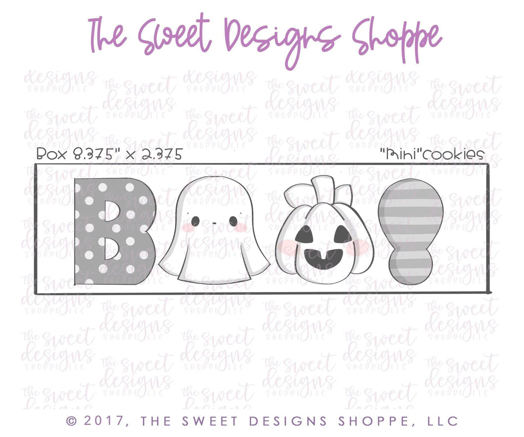 Cookie Cutters - BOO! Mini Set - Cookie Cutters - The Sweet Designs Shoppe - - 2021Top15, ALL, Boo!, Cookie Cutter, Fall / Halloween, halloween, Halloween set, Halloween Sets, Mini Sets, Promocode, set, STL