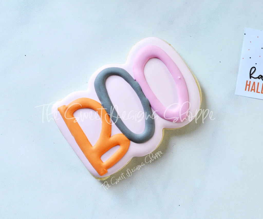 Cookie Cutters - BOO Plaque 2020 - Cookie Cutter - The Sweet Designs Shoppe - TSDS - - ALL,Cookie Cutter,Halloween,handlettering,Plaque,Plaques,PLAQUES HANDLETTERING,Promocode,STL
