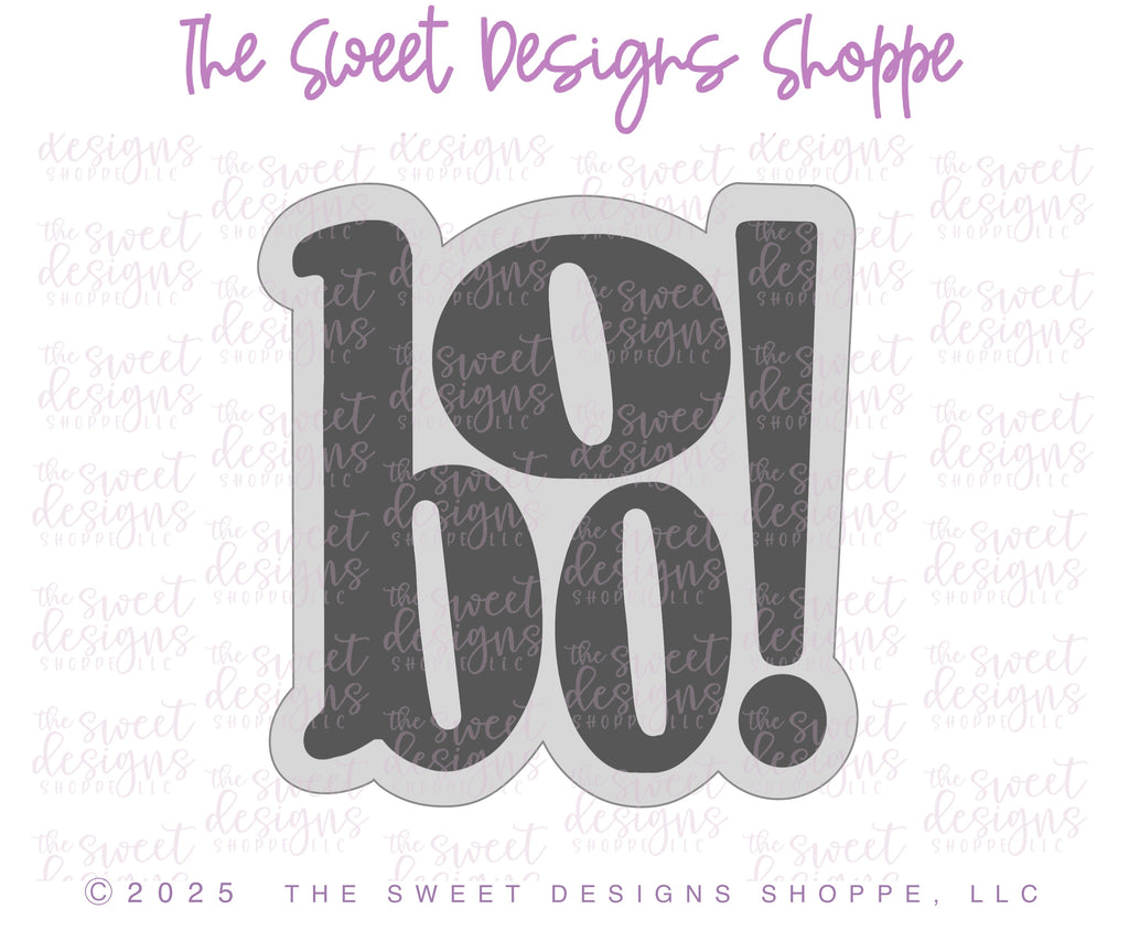 Cookie Cutters - Boo! Plaque - Cookie Cutter - The Sweet Designs Shoppe - TSDS - - ALL,Boo! plaque,Cookie Cutter,halloween,Plaque,Plaques,PLAQUES HANDLETTERING,Promocode,STL,trick or treat