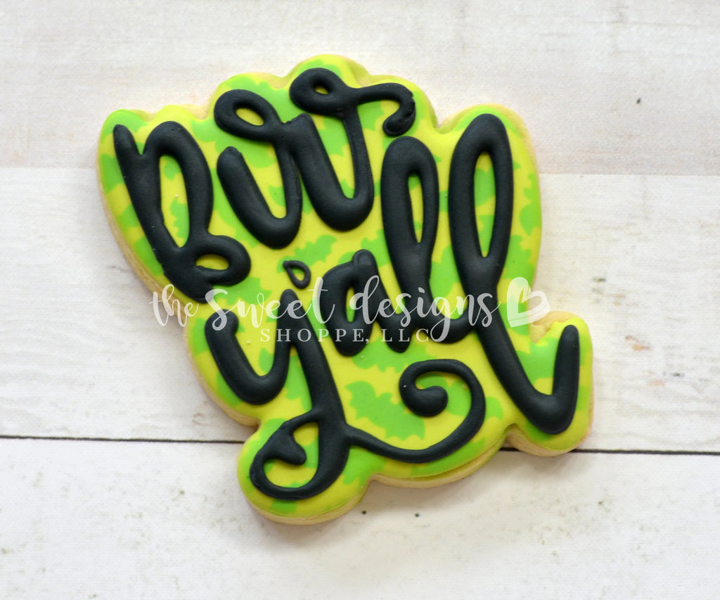 Cookie Cutters - Boo Y'all Plaque - Cookie Cutter - Sweet Designs Shoppe - - ALL, Boo, Cookie Cutter, Customize, Fonts, halloween, lettering, Plaque, Promocode