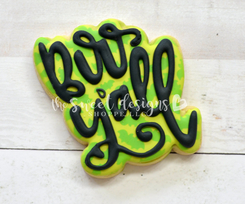 Cookie Cutters - Boo Y'all Plaque - Cookie Cutter - The Sweet Designs Shoppe - TSDS - - ALL,Boo,Cookie Cutter,Customize,Fonts,halloween,lettering,Plaque,Promocode