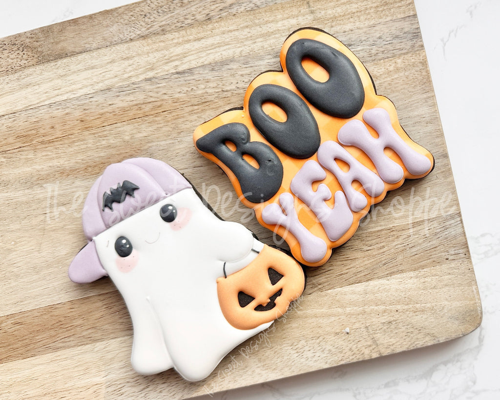 Cookie Cutters - BOO YEAH & Hip Ghost Cookie Cutter Set - Set of 2 - Cookie Cutters - The Sweet Designs Shoppe - - ALL, Cookie Cutter, halloween, Halloween set, Halloween Sets, Mini Sets, Plaque, Plaques, PLAQUES HANDLETTERING, Promocode, regular sets, set, STL