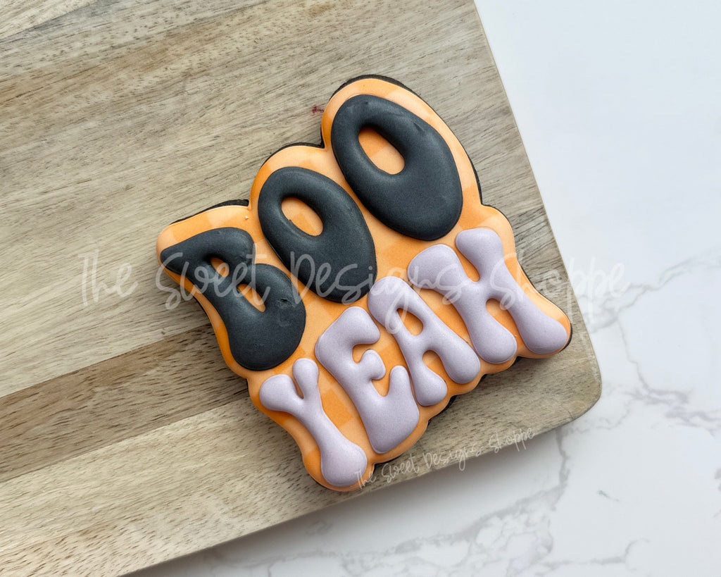 Cookie Cutters - BOO YEAH Plaque - Cookie Cutter - The Sweet Designs Shoppe - TSDS - - ALL,Cookie Cutter,halloween,Plaque,Plaques,PLAQUES HANDLETTERING,Promocode