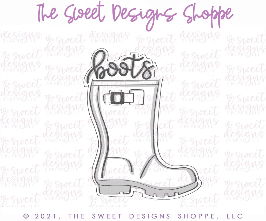 Cookie Cutters - Boot Cookie Sticker - Cookie Cutter - The Sweet Designs Shoppe - TSDS - - Accesories,Accessories,accessory,ALL,Clothing / Accessories,Cookie Cutter,Fall,Fall / Thanksgiving,handlettering,Plaque,Plaques,PLAQUES HANDLETTERING,Promocode