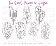 Cookie Cutters - Bouquet Bundle Set - Set of 7 - Cookie Cutters - The Sweet Designs Shoppe - TSDS - - ALL,Birthday,Cookie Cutter,MOM,mother,mothers,Mothers Day,Nurse,Nurse Appreciation,Promocode,regular sets,set,sets,STL,Teacher,Teacher Appreciation,Wedding,Wedding Favors