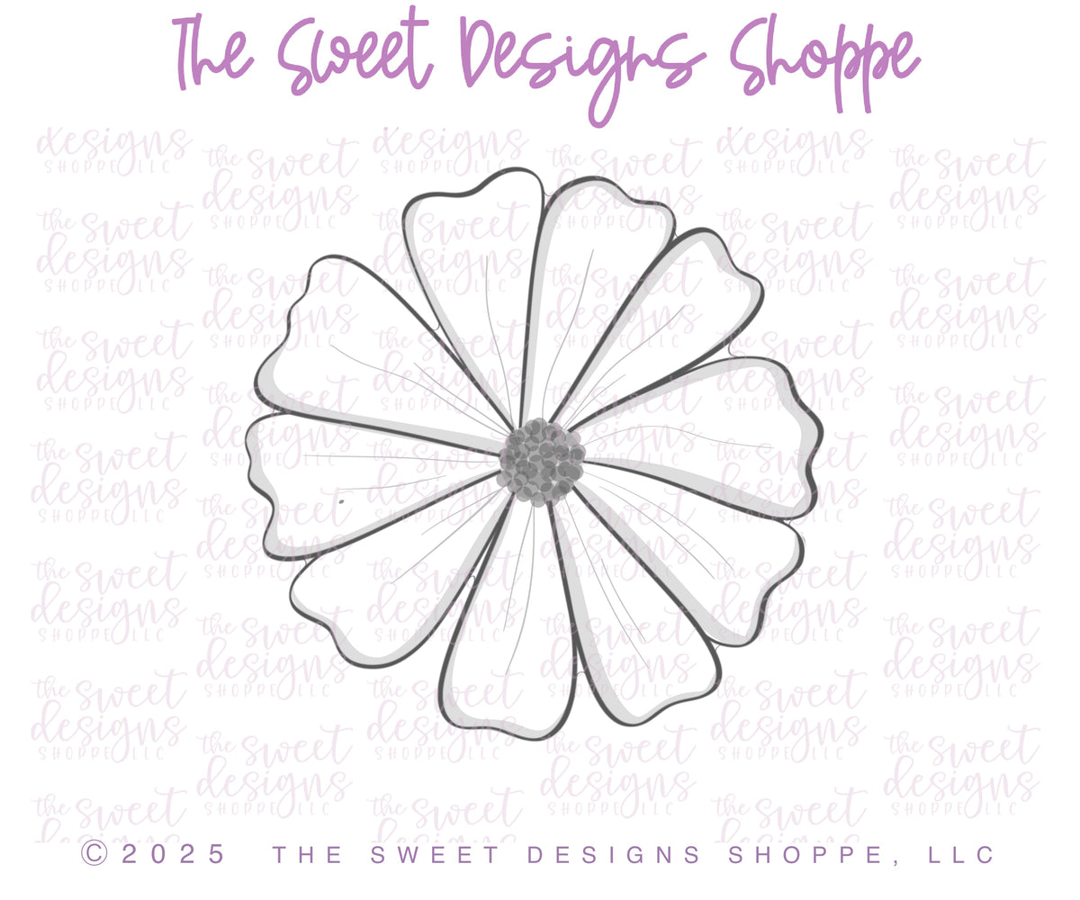 Cookie Cutters - Bouquet Single Daisy - Cookie Cutter - The Sweet Designs Shoppe - TSDS - - ALL,Cookie Cutter,Easter,Easter / Spring,Leaves,Leaves and Flowers,mother,mothers,Mothers Day,Nurse,Nurse Appreciation,Promocode,STL,Teacher,Teacher Appreciation,Trees Leaves and Flowers,valentine,Valentine's,Wedding,Wedding Favors,Woodlands Leaves and Flowers
