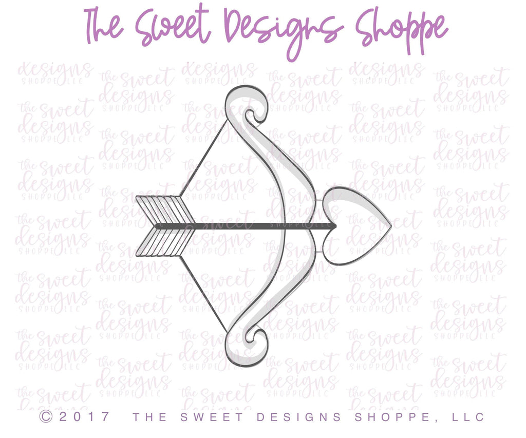 Cookie Cutters - Bow and Arrow - Cookie Cutter - The Sweet Designs Shoppe - - ALL, Arrow, Bow and Arrow, Cookie Cutter, Cupid, Heart, Love, Miscellaneous, Promocode, Target, valentine, Valentines, Wedding