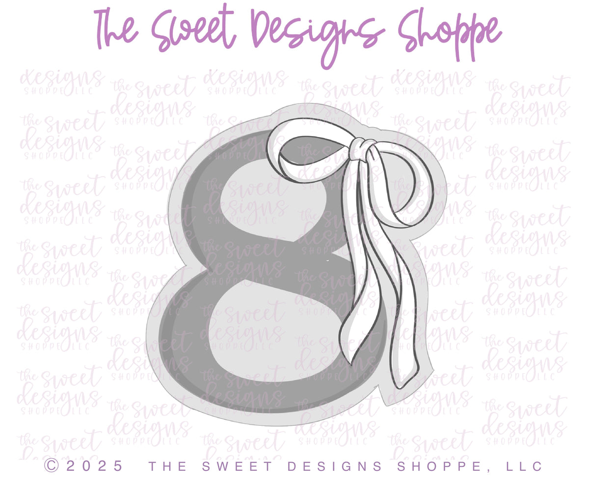 Cookie Cutters - Bow-tiful Numbers Set - Set of 10 - Cookie Cutters - The Sweet Designs Shoppe - TSDS - - 0,1,2,3,4,5,6,7,8,9,ALL,Beautiful,Birthday,Cookie Cutter,Customize,Font,Fonts,lettering,number,numbers,numberset,Promocode,regular sets,school,set,STL,text,valentine,Valentines,Wedding,Wedding Favors