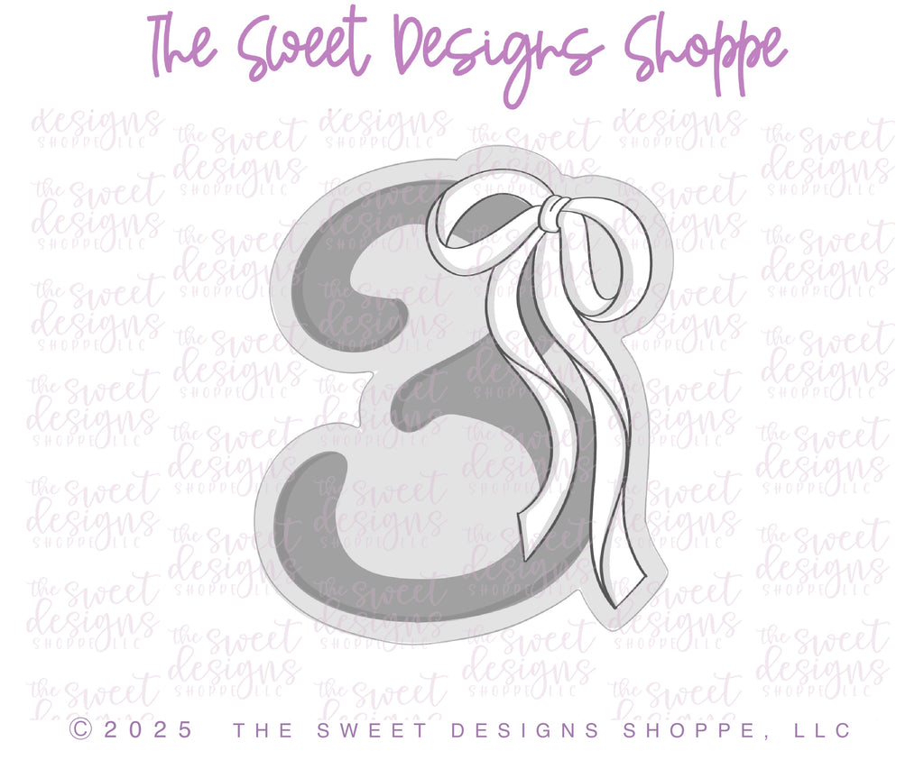Cookie Cutters - Bow-tiful Numbers Set - Set of 10 - Cookie Cutters - The Sweet Designs Shoppe - TSDS - - 0,1,2,3,4,5,6,7,8,9,ALL,Beautiful,Birthday,Cookie Cutter,Customize,Font,Fonts,lettering,number,numbers,numberset,Promocode,regular sets,school,set,STL,text,valentine,Valentines,Wedding