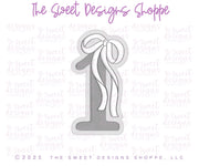Cookie Cutters - Bow-tiful One - Cookie Cutter - The Sweet Designs Shoppe - TSDS - - 1,ALL,Beautiful,Birthday,Cookie Cutter,Font,Fonts,kid,kids,Lettering,letters and numbers,number,numbers,NumberSet,Promocode,Series25,STL,text