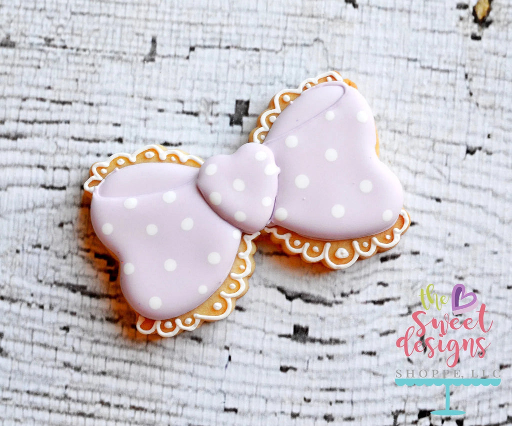 Cookie Cutters - Bow with Lace v2- Cookie Cutter - Sweet Designs Shoppe - - ALL, Bow, Clothing / Accessories, Cookie Cutter, cookie cutters, Fantasy, Promocode, Wedding