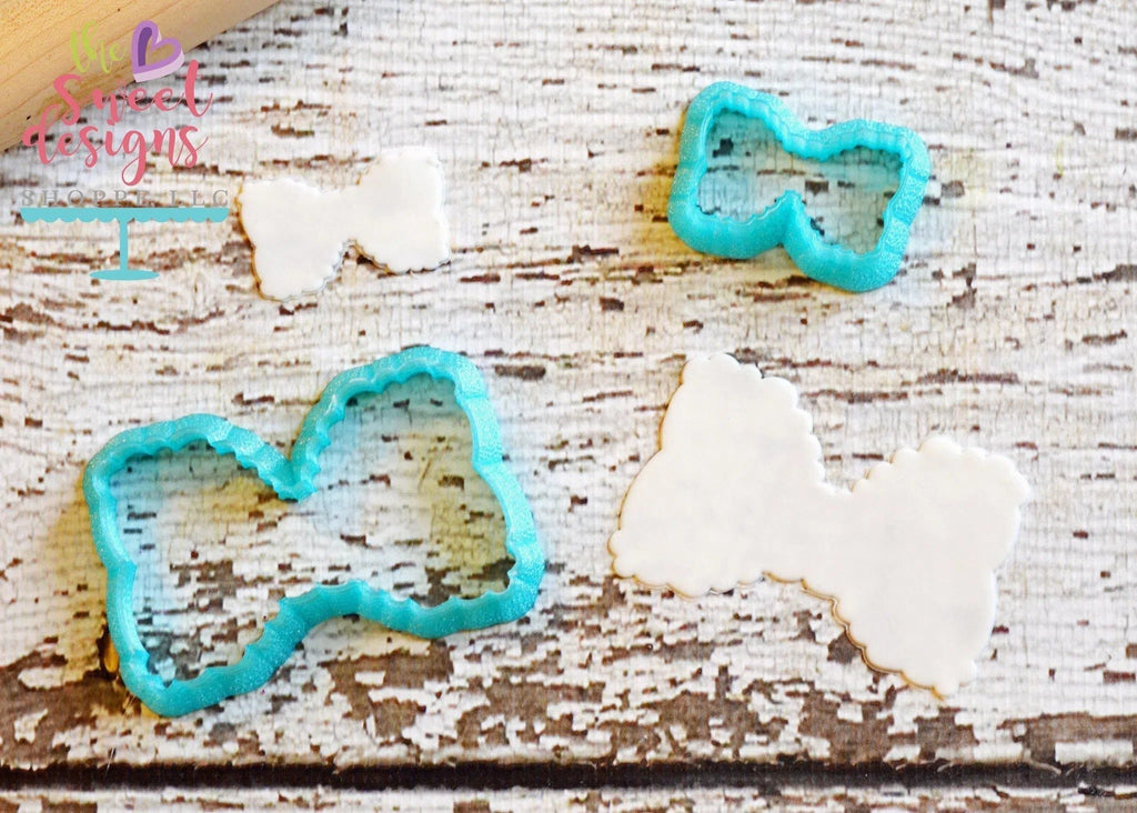 Cookie Cutters - Bow with Lace v2- Cookie Cutter - The Sweet Designs Shoppe - - ALL, Bow, Clothing / Accessories, Cookie Cutter, cookie cutters, Fantasy, Promocode, Wedding