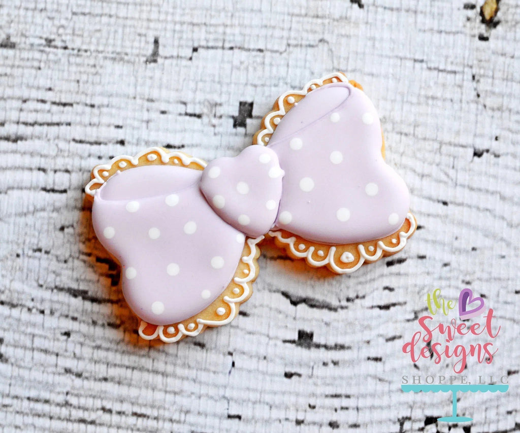 Cookie Cutters - Bow with Lace v2- Cookie Cutter - The Sweet Designs Shoppe - - ALL, Bow, Clothing / Accessories, Cookie Cutter, cookie cutters, Fantasy, Promocode, Wedding