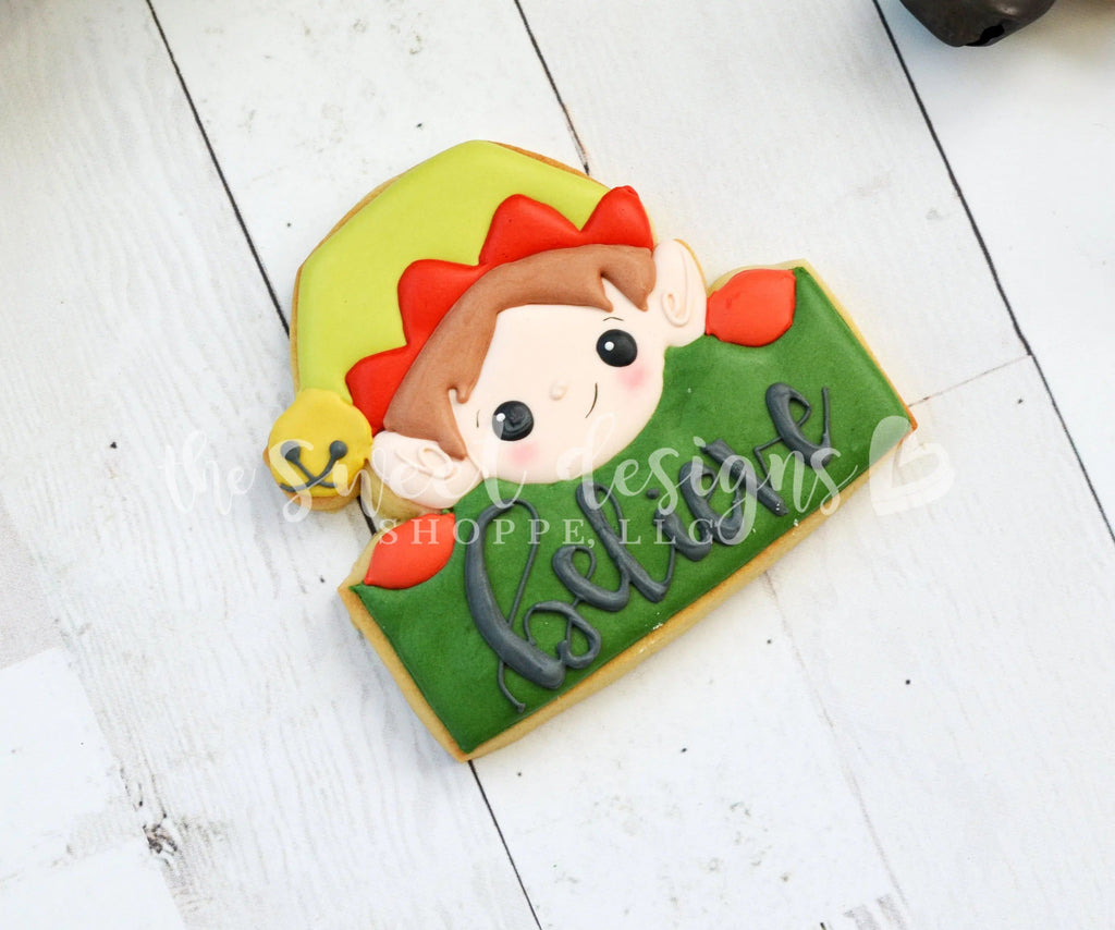 Cookie Cutters - Boy or Girl Elf Plaque 2018 - Cookie Cutter - The Sweet Designs Shoppe - - 2018, ALL, Christmas / Winter, Cookie Cutter, Customize, elf plaque, elf shoe, Personalized, Plaque, Promocode