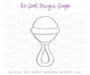Cookie Cutters - Boy Rattle - Cookie Cutter - The Sweet Designs Shoppe - TSDS - - ALL,Baby,baby shower,baby shower favors,baby toys,Cookie Cutter,Customize,Promocode,STL,toys